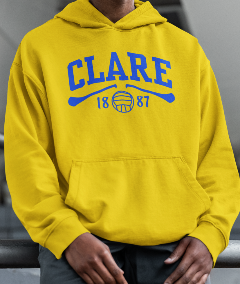 Clare Gaelic Games Hoodie - Adult - Hurling, Camogie, Football, Ladies Football