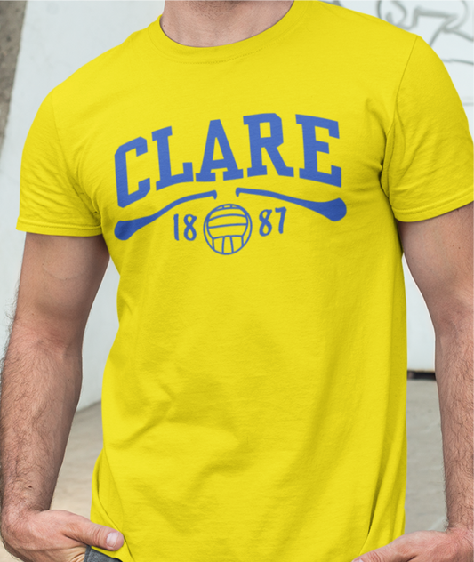 Clare Gaelic Games T-Shirt - Adult - Hurling, Camogie, Football, Ladies Football