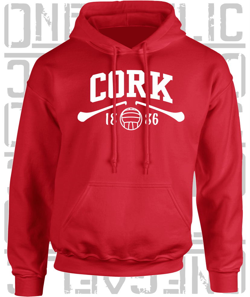 Cork Gaelic Games Hoodie - Adult - Hurling, Camogie, Football, Ladies Football