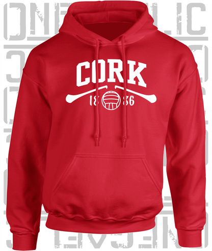 Cork Gaelic Games Hoodie - Adult - Hurling, Camogie, Football, Ladies Football