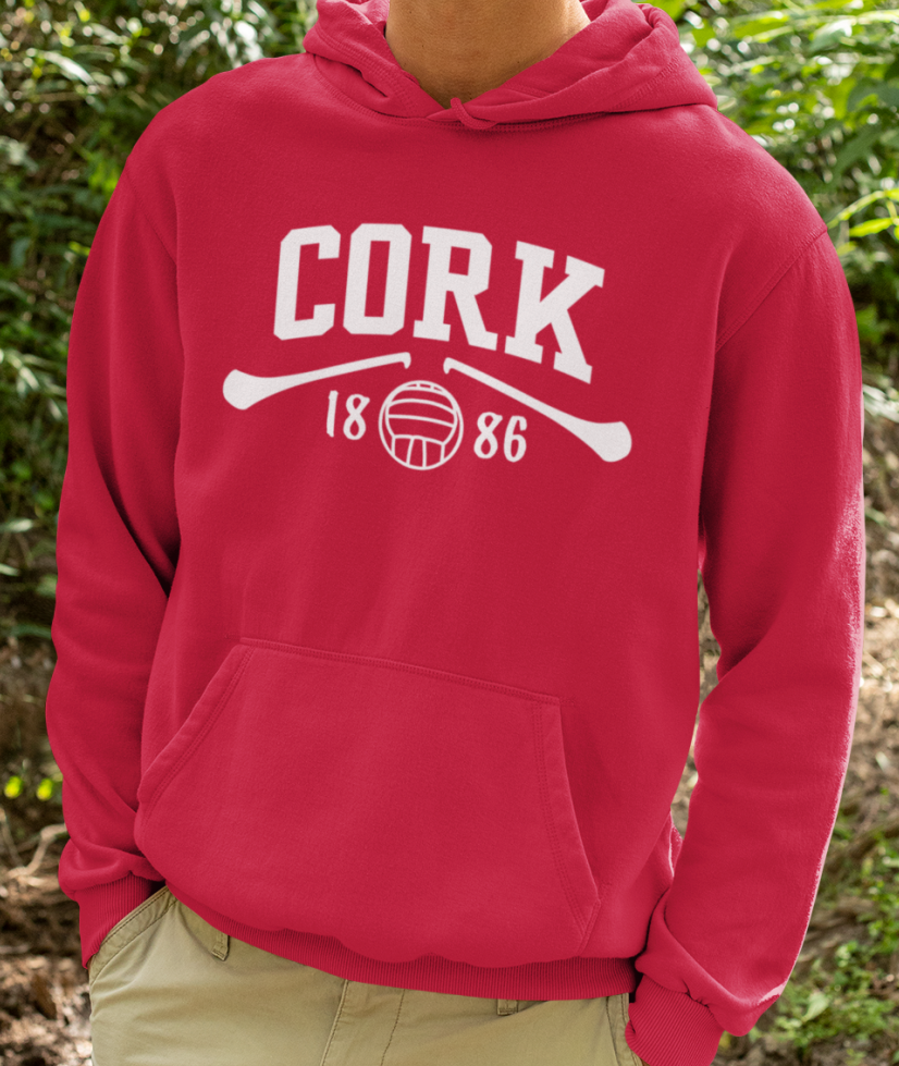 Cork Gaelic Games Hoodie - Adult - Hurling, Camogie, Football, Ladies Football