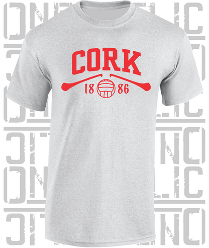 Cork Gaelic Games T-Shirt - Adult - Hurling, Camogie, Football, Ladies Football