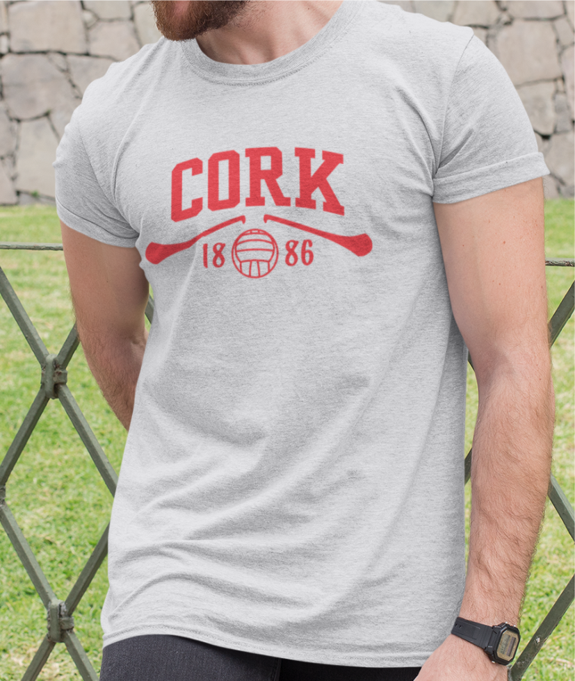 Cork Gaelic Games T-Shirt - Adult - Hurling, Camogie, Football, Ladies Football