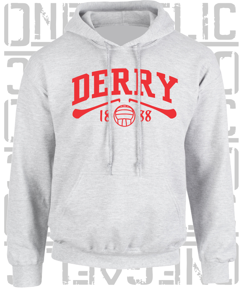Derry Gaelic Games Hoodie - Adult - Hurling, Camogie, Football, Ladies Football