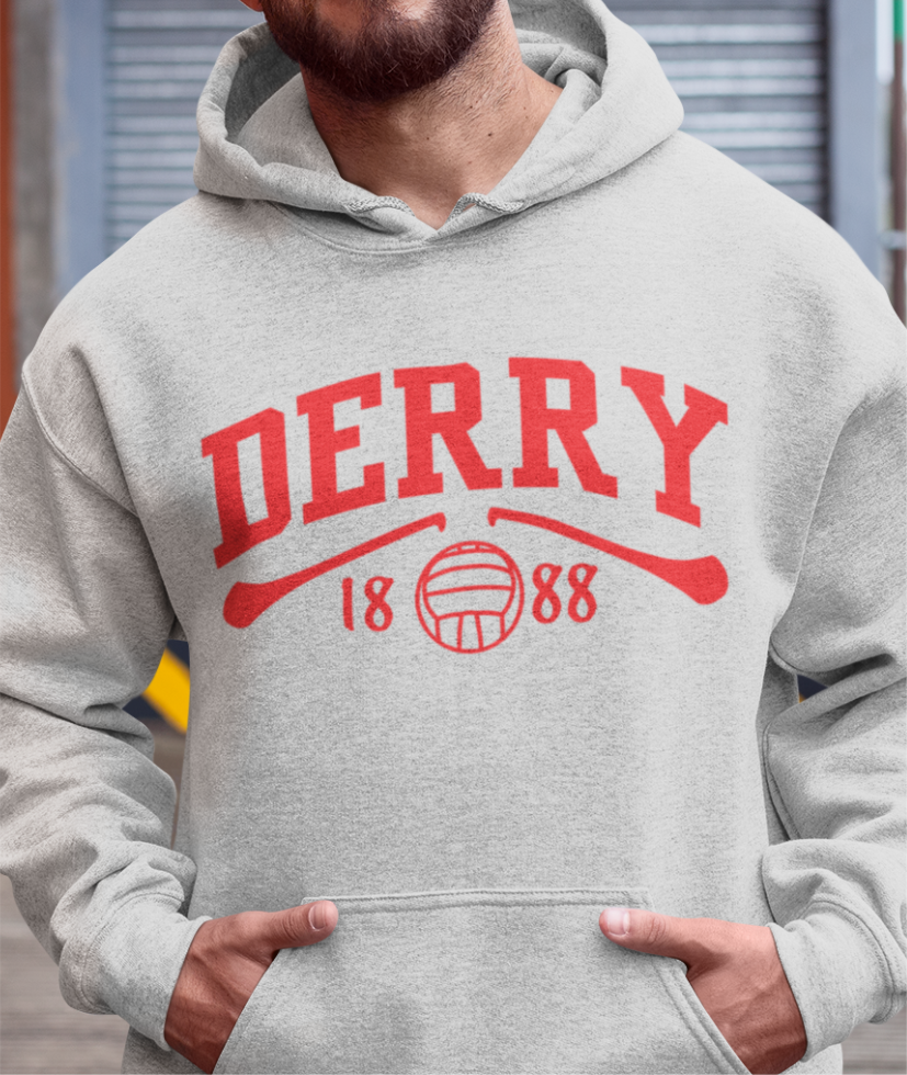Derry Gaelic Games Hoodie - Adult - Hurling, Camogie, Football, Ladies Football