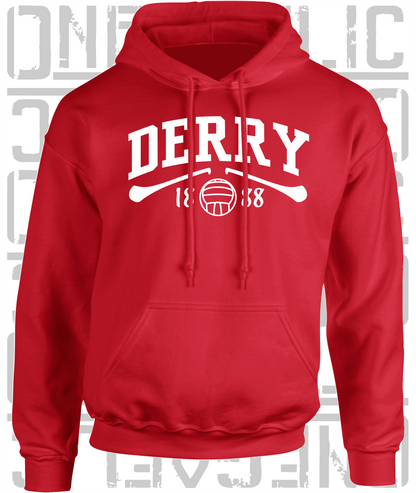 Derry Gaelic Games Hoodie - Adult - Hurling, Camogie, Football, Ladies Football
