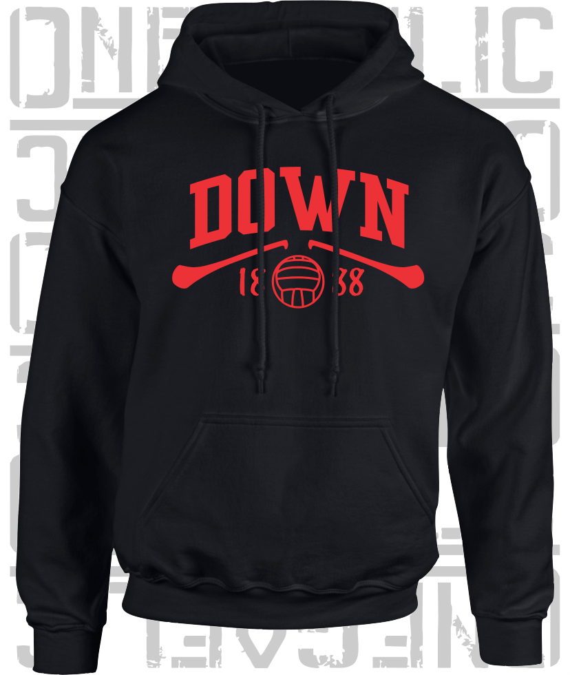 Down Gaelic Games Hoodie - Adult - Hurling, Camogie, Football, Ladies Football