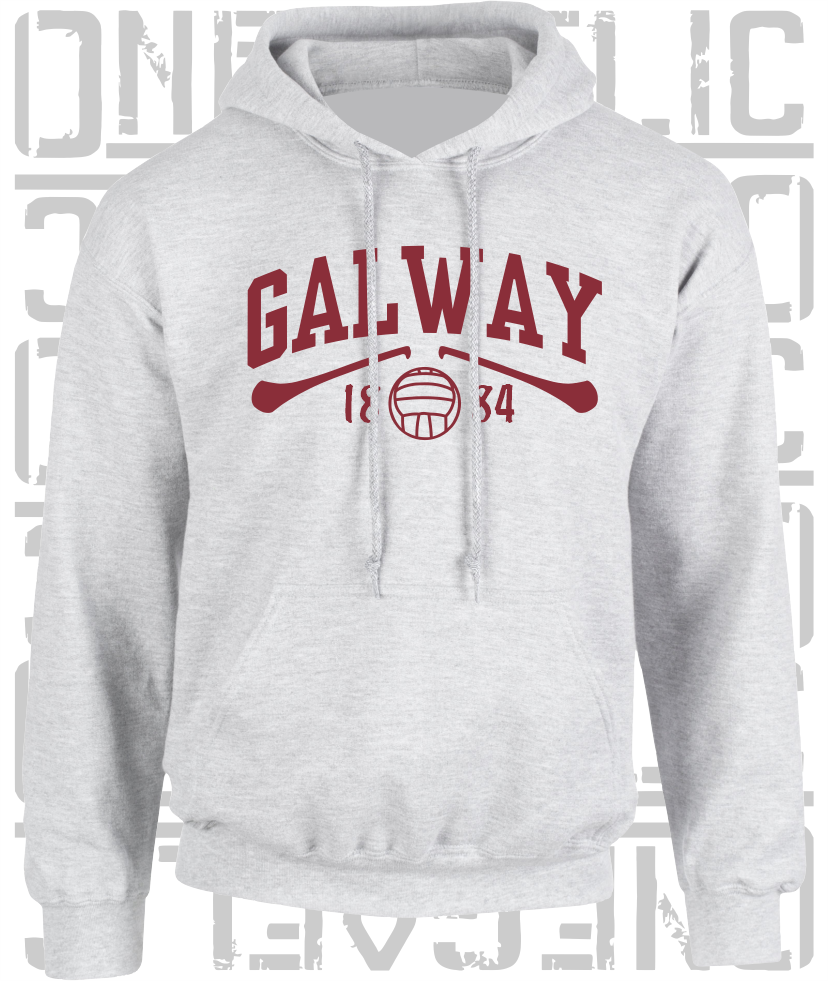 Galway Gaelic Games Hoodie - Adult - Hurling, Camogie, Football, Ladies Football