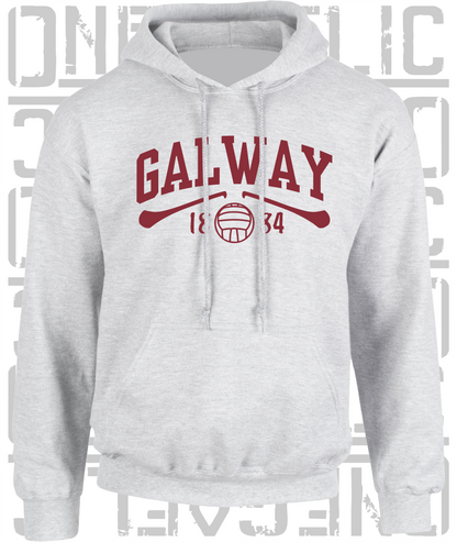 Galway Gaelic Games Hoodie - Adult - Hurling, Camogie, Football, Ladies Football