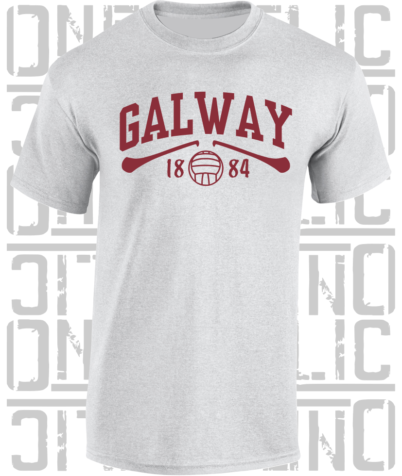 Galway Gaelic Games T-Shirt - Adult - Hurling, Camogie, Football, Ladies Football
