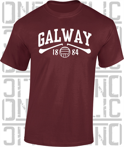 Galway Gaelic Games T-Shirt - Adult - Hurling, Camogie, Football, Ladies Football