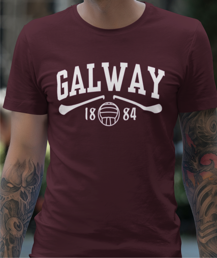 Galway Gaelic Games T-Shirt - Adult - Hurling, Camogie, Football, Ladies Football