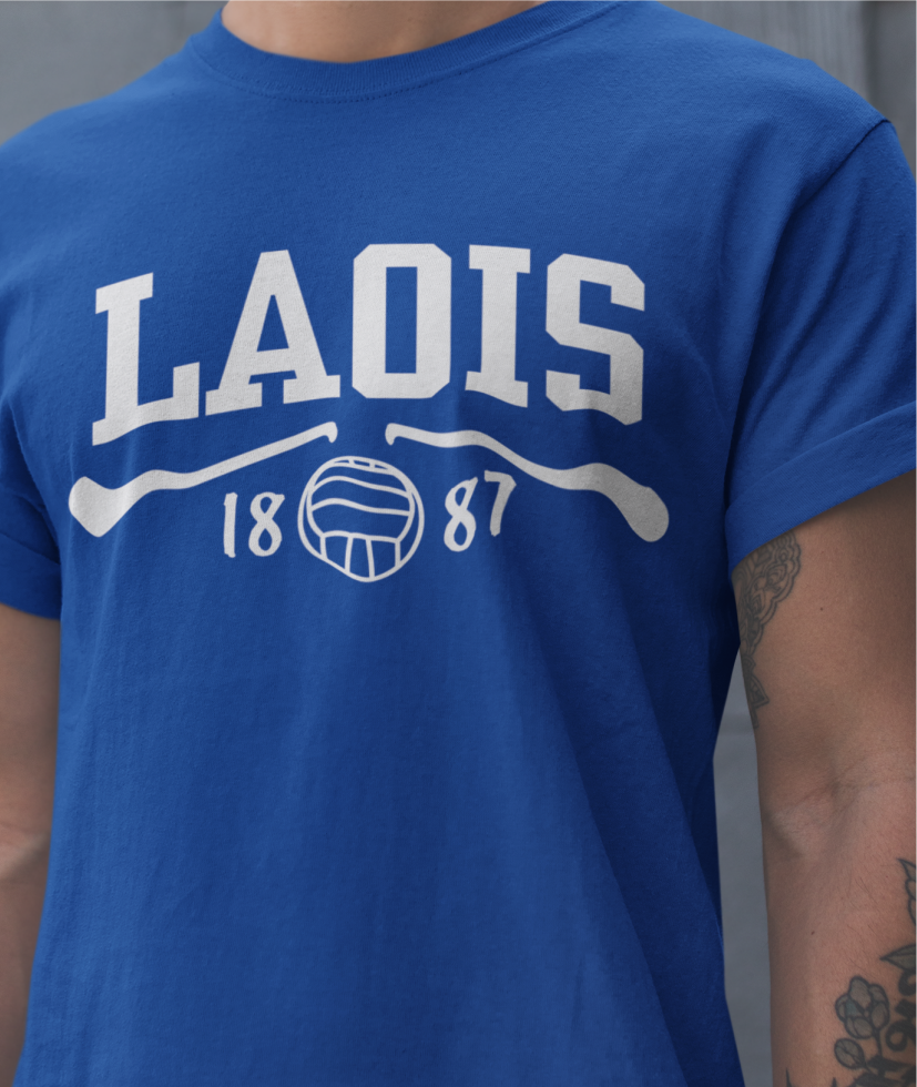 Laois Gaelic Games T-Shirt - Adult - Hurling, Camogie, Football, Ladies Football