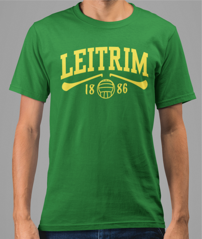 Leitrim Gaelic Games T-Shirt - Adult - Hurling, Camogie, Football, Ladies Football