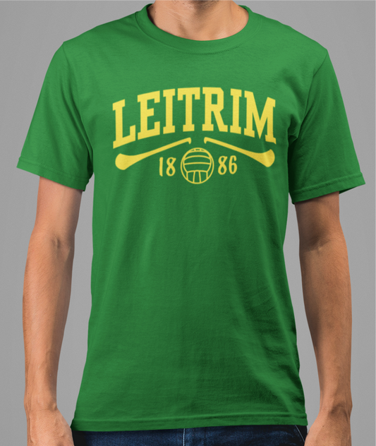 Leitrim Gaelic Games T-Shirt - Adult - Hurling, Camogie, Football, Ladies Football