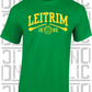 Leitrim Gaelic Games T-Shirt - Adult - Hurling, Camogie, Football, Ladies Football