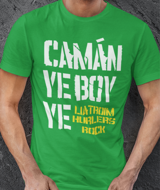 Liatroim, Co. Down, Camán Ye Boy Ye - Hurling T-Shirt Adult