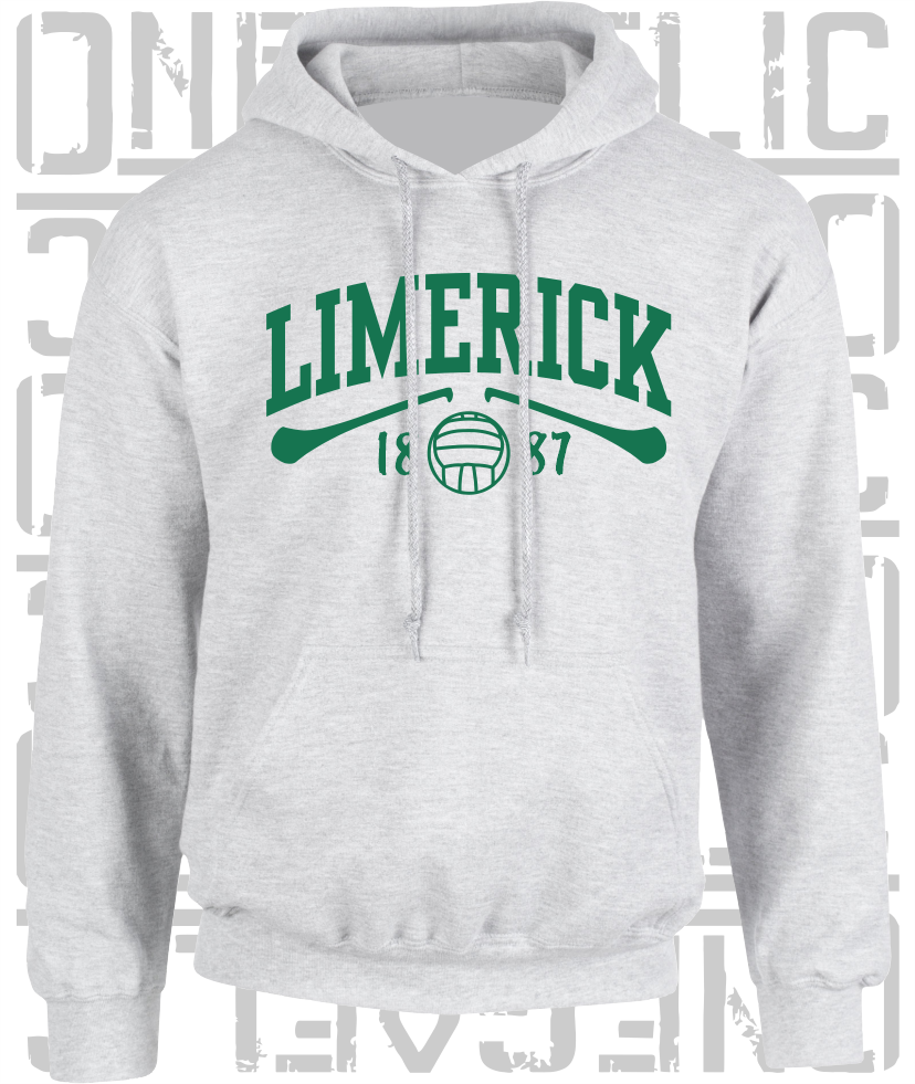 Limerick Gaelic Games Hoodie - Adult - Hurling, Camogie, Football, Ladies Football