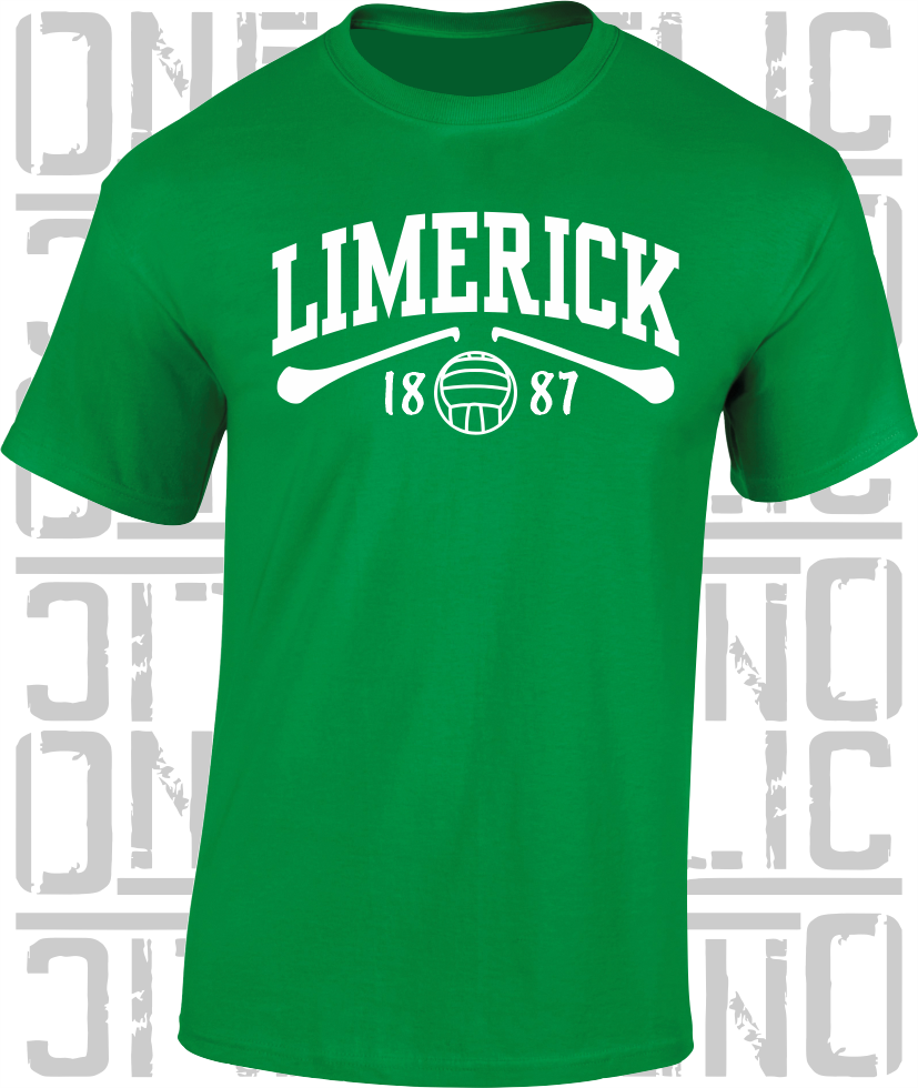 Limerick Gaelic Games T-Shirt - Adult - Hurling, Camogie, Football, Ladies Football