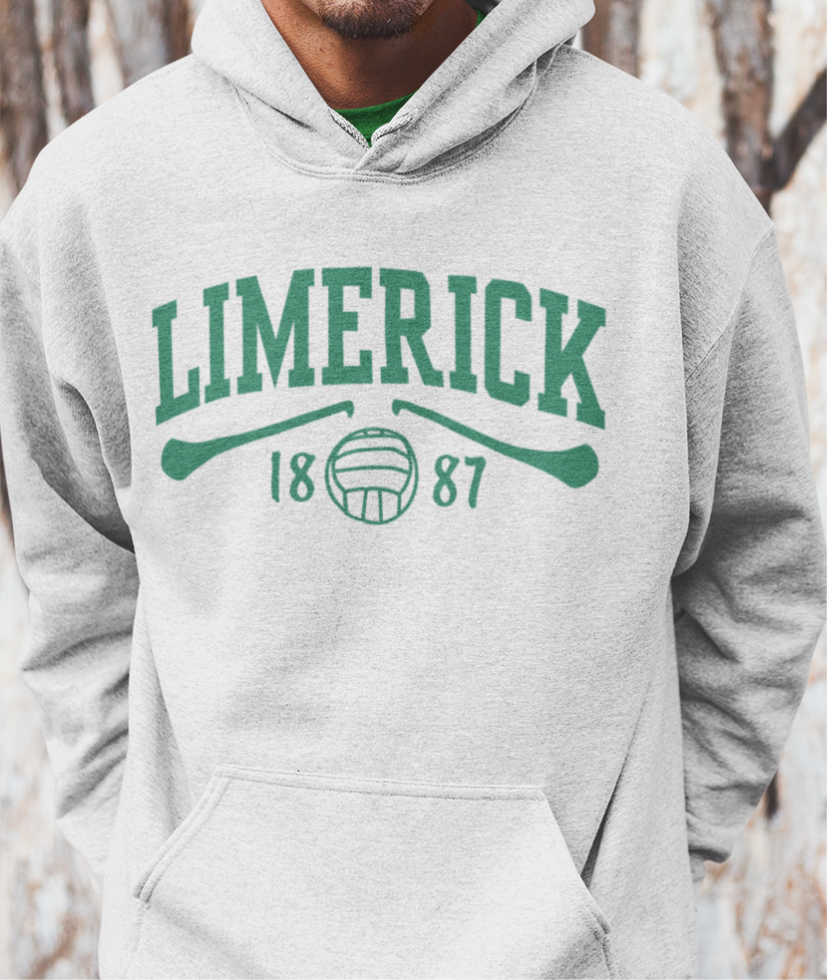 Limerick Gaelic Games Hoodie - Adult - Hurling, Camogie, Football, Ladies Football