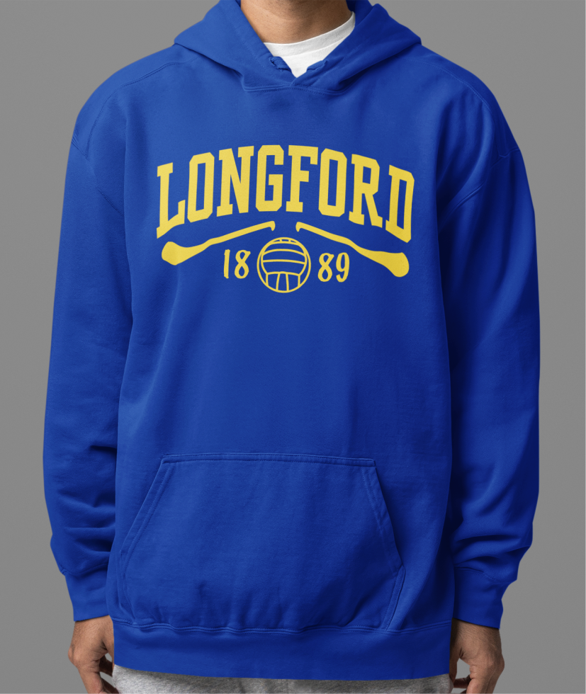 Longford Gaelic Games Hoodie - Adult - Hurling, Camogie, Football, Ladies Football