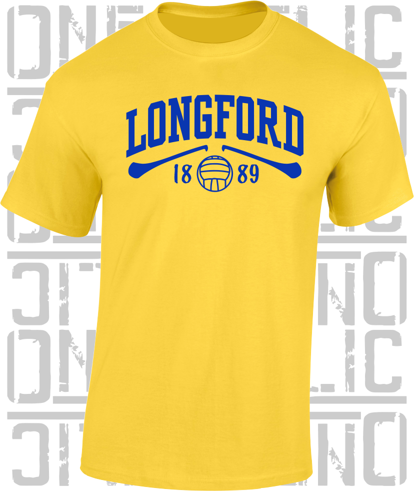 Longford Gaelic Games T-Shirt - Adult - Hurling, Camogie, Football, Ladies Football