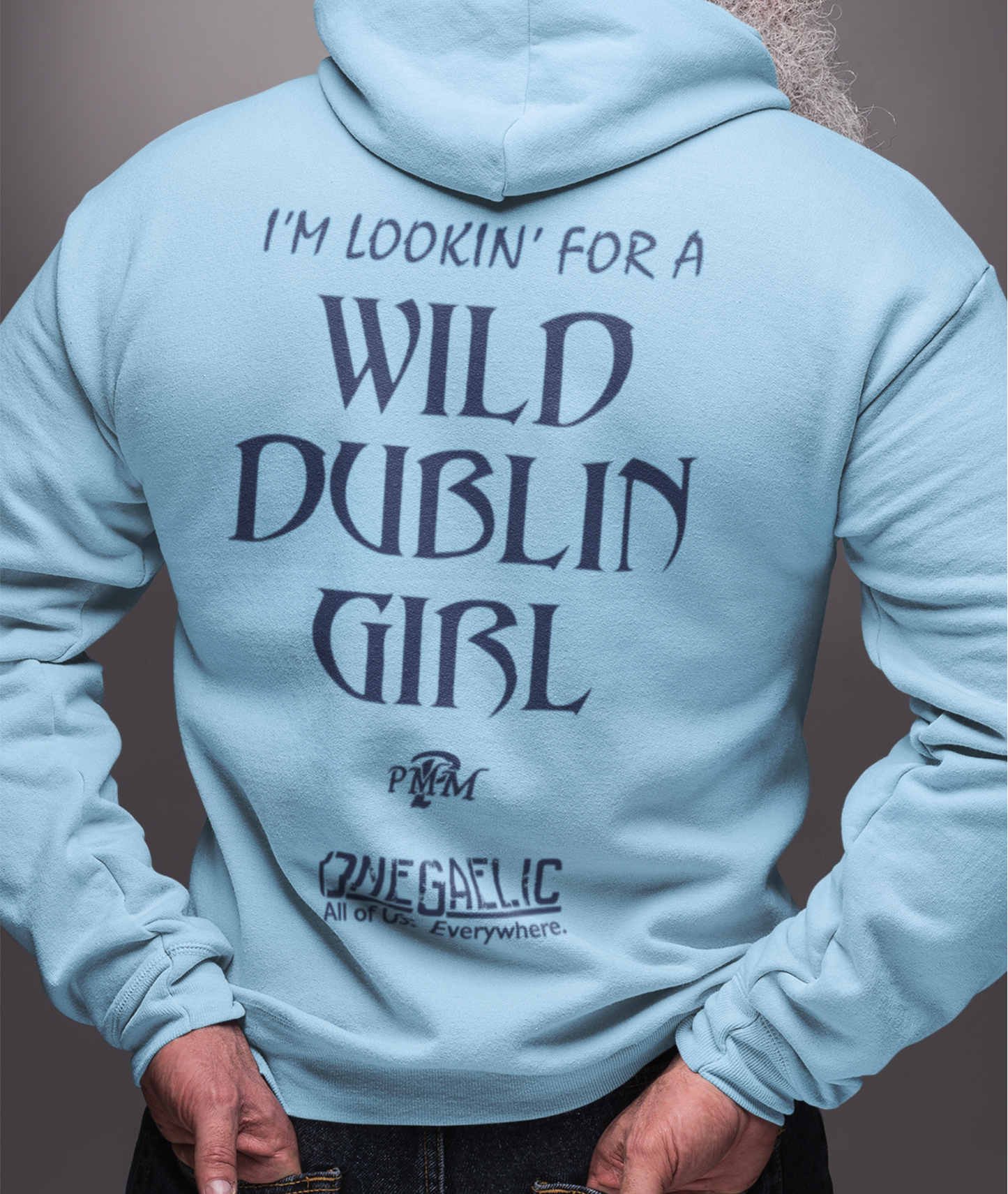 "I'm Lookin' For A Wild Dublin Girl" - Patrick Mahoney Music - Dublin Hurling Helmet Design Hoodie - Adult