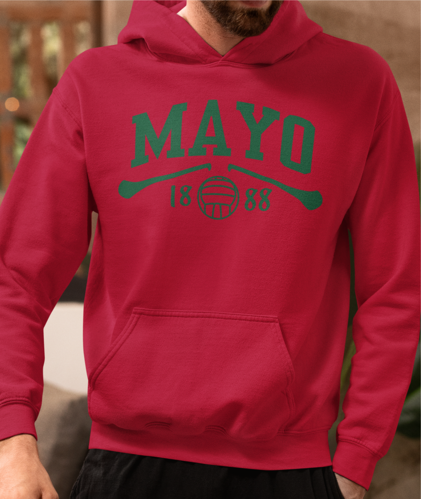 Mayo Gaelic Games Hoodie - Adult - Hurling, Camogie, Football, Ladies Football