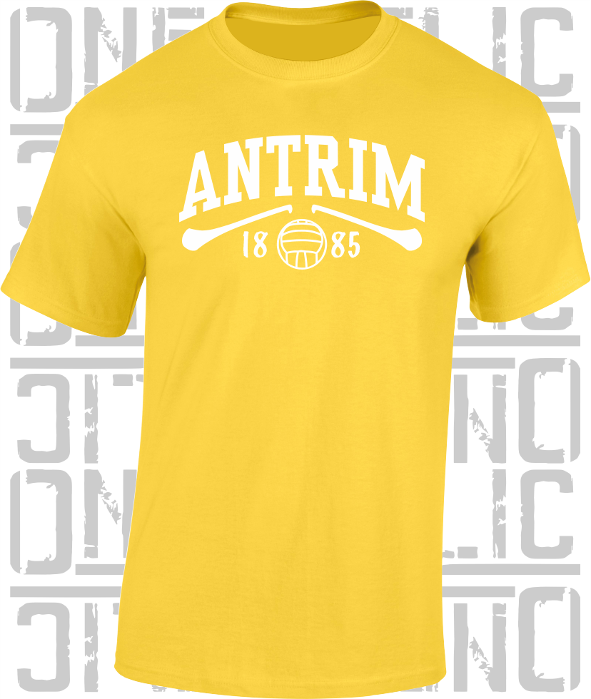 Antrim Gaelic Games T-Shirt - Adult - Hurling, Camogie, Football, Ladies Football