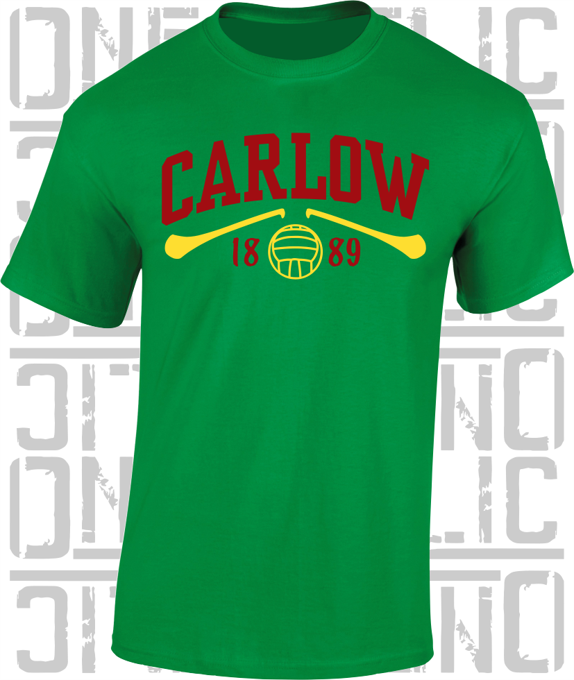 Carlow Gaelic Games T-Shirt - Adult - Hurling, Camogie, Football, Ladies Football