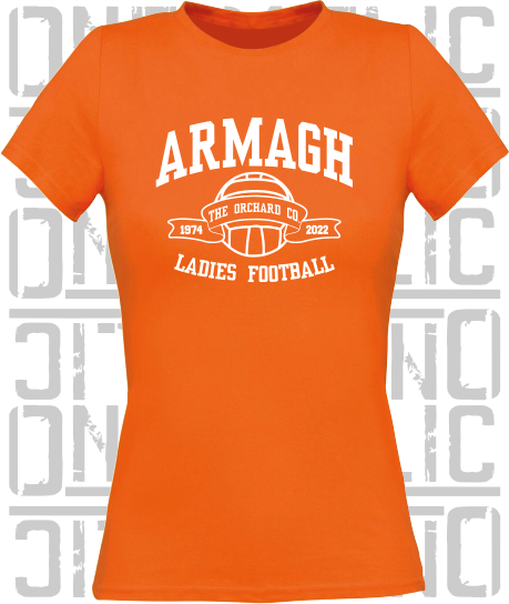 Ladies Gaelic Football T-Shirt - Ladies Skinny-Fit - All Counties Available