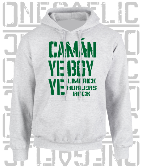 Camán Ye Boy Ye - Hurling Hoodie - Adult - Limerick