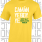 Camán Ye Boy Ye - Hurling T-Shirt Adult - Offaly