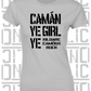 Camán Ye Girl Ye - Camogie T-Shirt - Ladies Skinny-Fit - Kildare