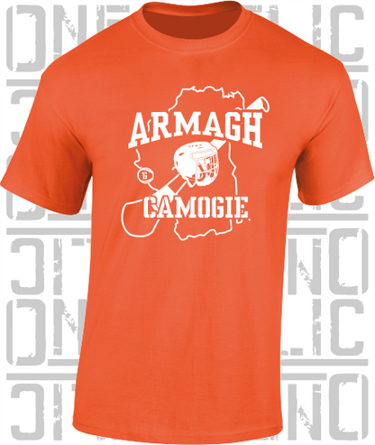 County Map Camogie T-Shirt - Adult - Armagh