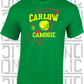 County Map Camogie T-Shirt - Adult - Carlow
