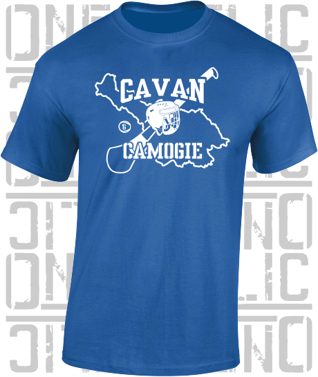 County Map Camogie T-Shirt - Adult - Cavan