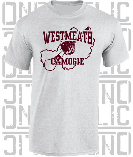 County Map Camogie T-Shirt - Adult - Westmeath