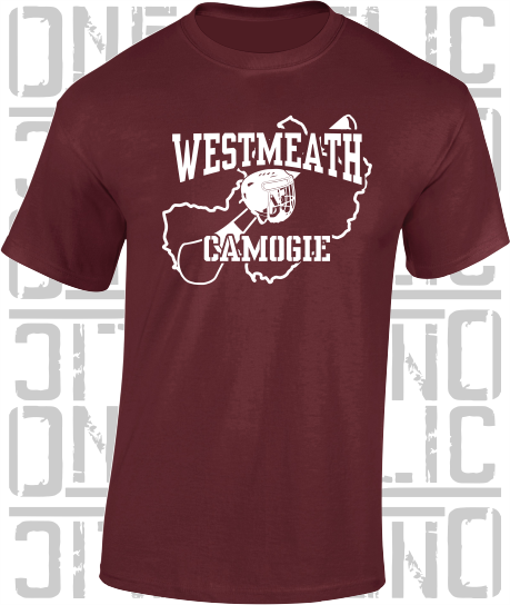 County Map Camogie T-Shirt - Adult - Westmeath