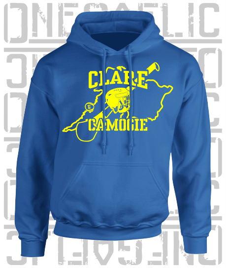 County Map Camogie Hoodie - Adult - Clare