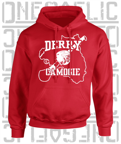 County Map Camogie Hoodie - Adult - Derry