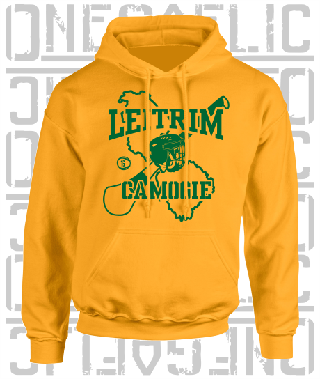County Map Camogie Hoodie - Adult - Leitrim