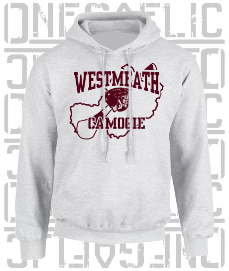 County Map Camogie Hoodie - Adult - Westmeath