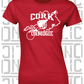County Map Camogie Ladies Skinny-Fit T-Shirt - Cork