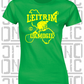 County Map Camogie Ladies Skinny-Fit T-Shirt - Leitrim