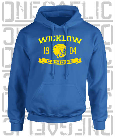 Camogie Helmet Design Hoodie - Adult - Wicklow