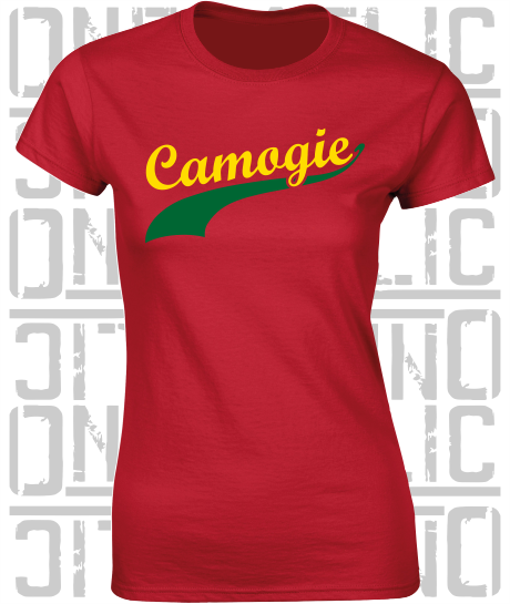 Camogie Swash T-Shirt - Ladies Skinny-Fit - Carlow