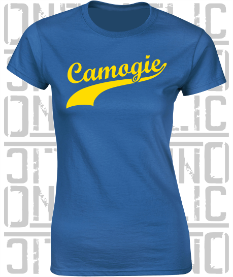 Camogie Swash T-Shirt - Ladies Skinny-Fit - Clare