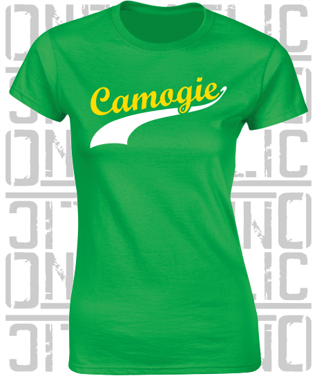 Camogie Swash T-Shirt - Ladies Skinny-Fit - Offaly