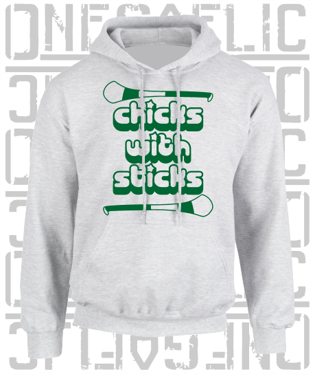 Chicks With Sticks, Camogie Hoodie - Adult - Limerick